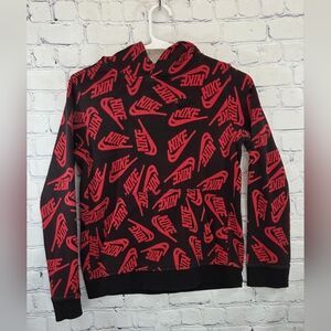 Nike Black and Red Sneaker Print Sweater